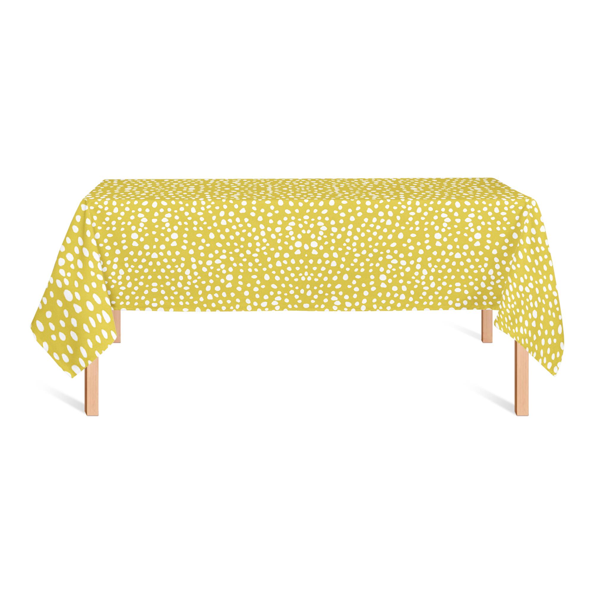 Yellow Painted Spots Tablecloth
